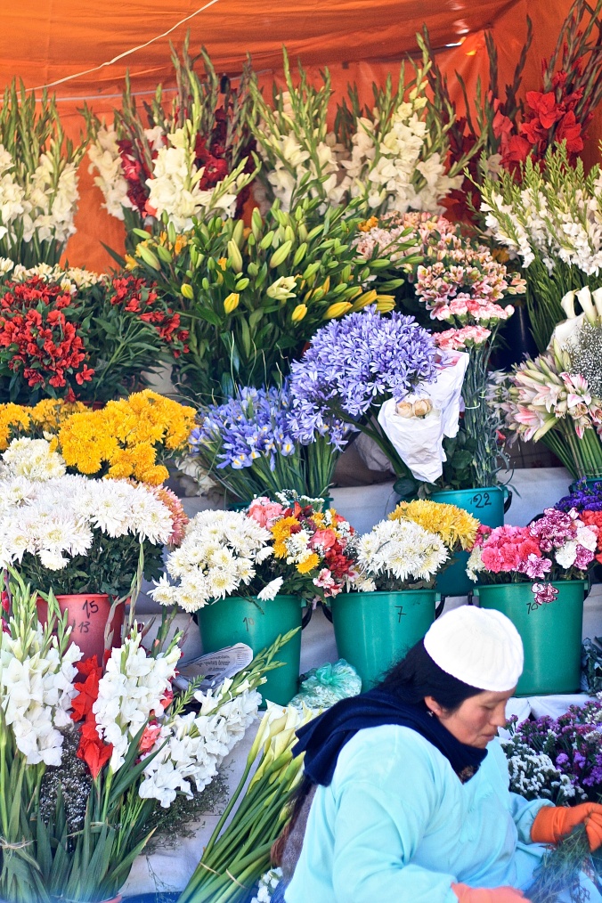 Flowers at Mercado 20 de Enero. 